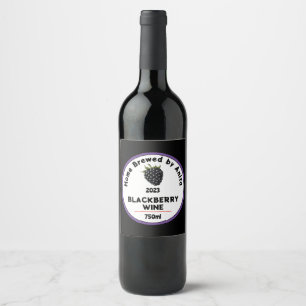 Modern Blackberry Wine Bottle Label
