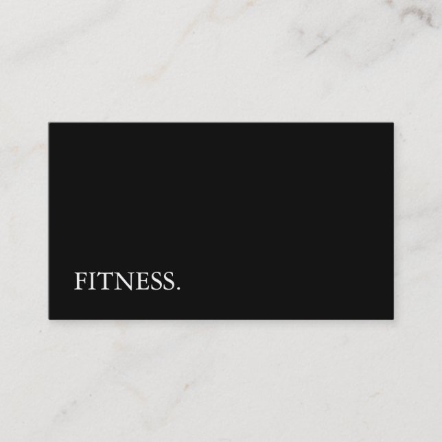 Modern Blackboard Chalkboard Fitness Business Card (Front)