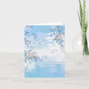 Modern Blank Botanical Note Card Stationery
