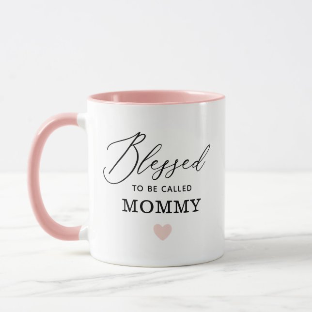 Modern Blessed to be Called Mummy Mother's Day Mug (Left)