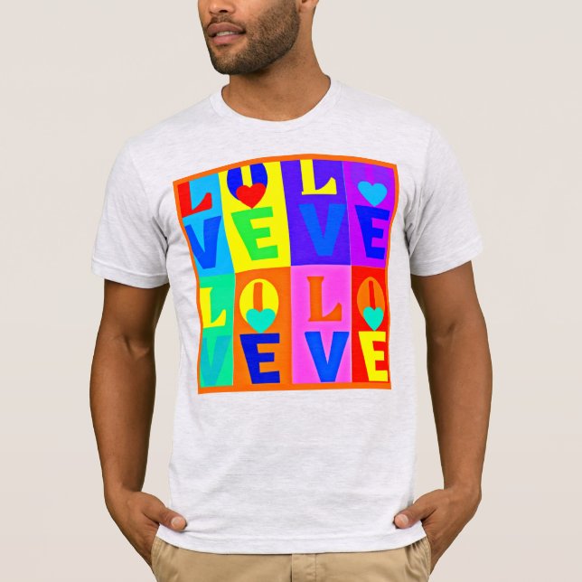 Modern Bliss: Love Elegance T-Shirt (Front)