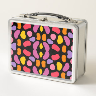 Modern Blob Colourful Pattern Metal Lunch Box