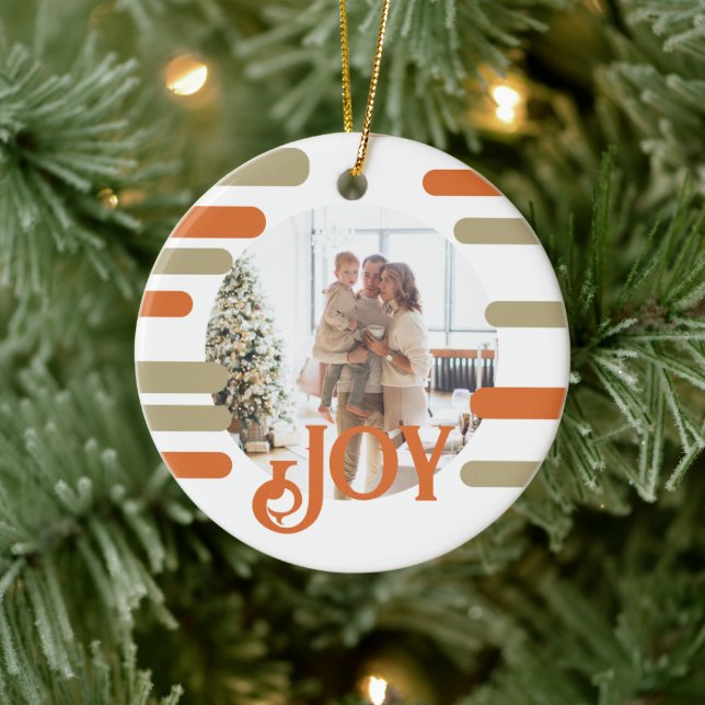 Modern Block Photo Christmas Personalised Ceramic Tree Decoration (Tree)