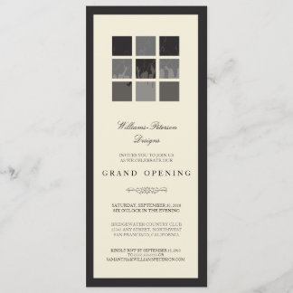 Modern Blocks Grand Opening Invitation (black)