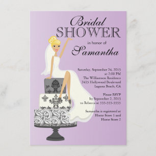 Modern Blonde  Bride Bridal Shower Invitation