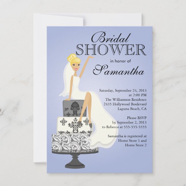 Modern Blonde  Bride Bridal Shower Invitation (Front)
