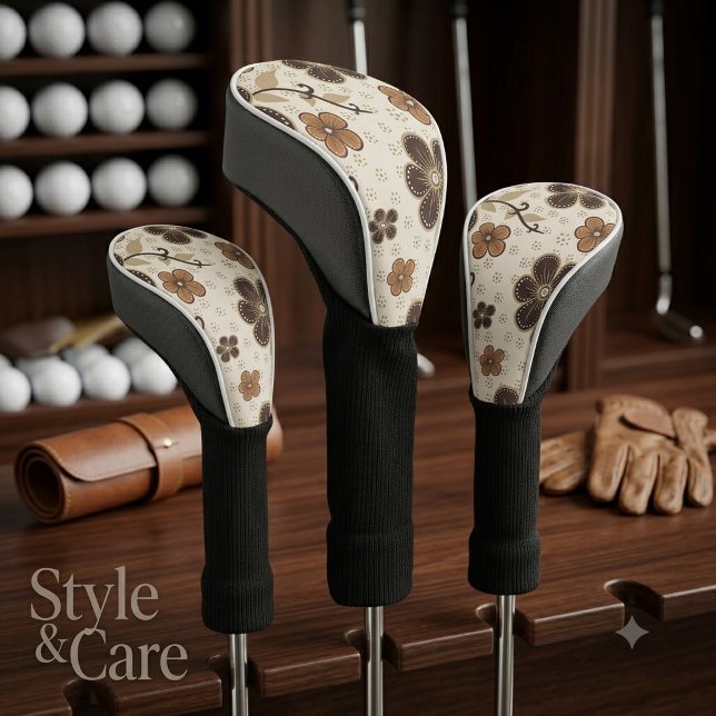 Modern Blooms Abstract Golf Head Cover (Modern Blooms Abstract Golf Head Cover)