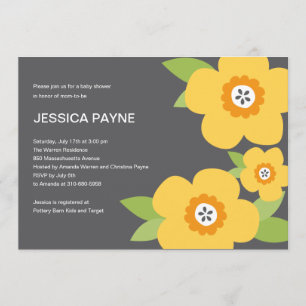 Modern Blooms Baby Shower Invitation