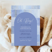Modern Blue Abstract Arch Boy Baby Shower