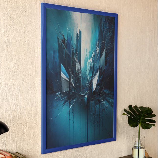 Modern Blue Abstract painting Poster (Creator Uploaded)