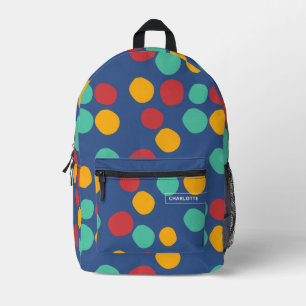 Modern Blue Abstract Pattern Printed Backpack