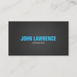 Modern Blue and Dark Grey Business Card