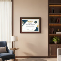 Modern Blue and Gold Certificate of Appreciation P