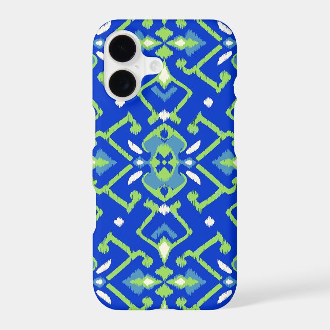 Modern blue and green ikat tribal pattern (Back)