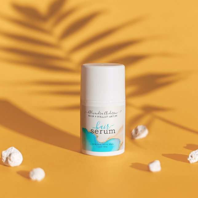 Modern Blue and White Agate Marble Opal Product Square Sticker (Creator Uploaded)