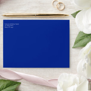 Modern Blue and White Wedding- Envelope