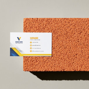 Modern Blue and Yellow  Business Card