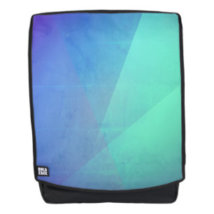 Modern Blue Aqua &Turquoise Geometric Gradation Backpack