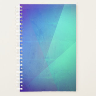 Modern Blue Aqua &Turquoise Geometric Gradation Planner