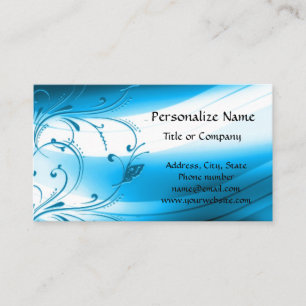 Modern Blue Art Deco Professional Business Card