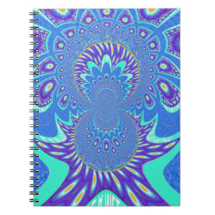 Modern Blue art Spiral Notebook