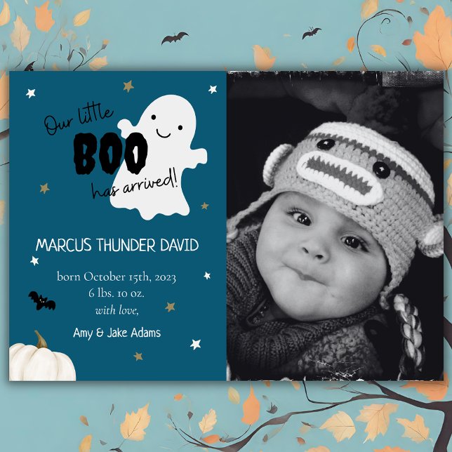 Modern Blue Baby Birth Announcement (Creator Uploaded)