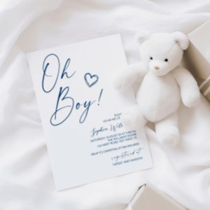 Modern Blue Baby Shower Invitation