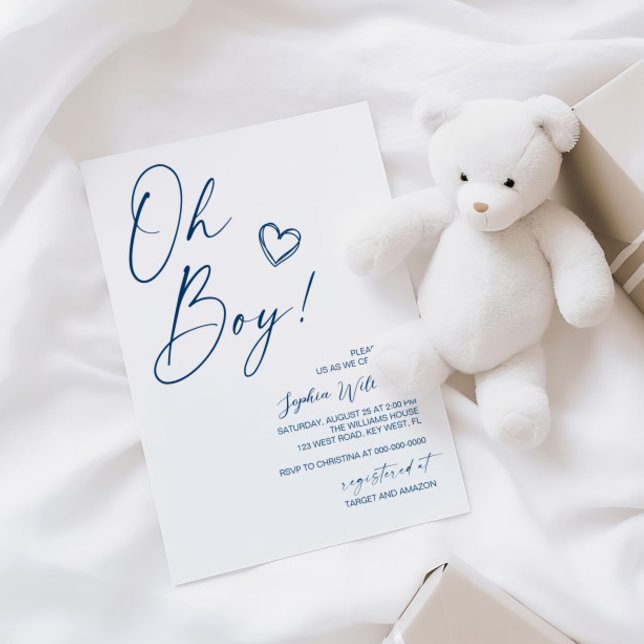 Modern Blue Baby Shower Invitation (Creator Uploaded)