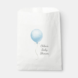 Modern Blue Balloon Boy Baby Shower Favour Bags