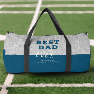 Modern Blue Best Dad Ever Father's Day Duffle Bag