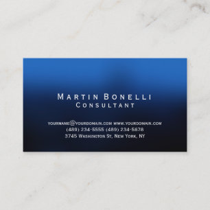 Modern Blue Black Consultant Business Card