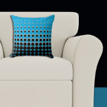 Modern Blue & Black Halftone Dots