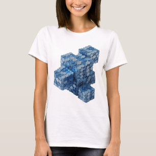 Modern Blue BLUE COINS STAIRCASE Modern Design T-Shirt