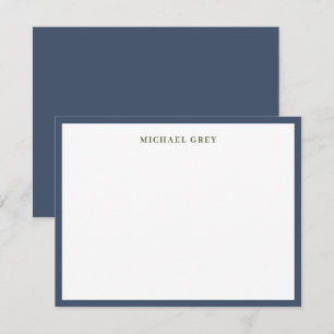 Modern Blue Border Professional Card