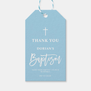 Modern Blue Boy   Baptism   Thank you Favour  Gift Tags