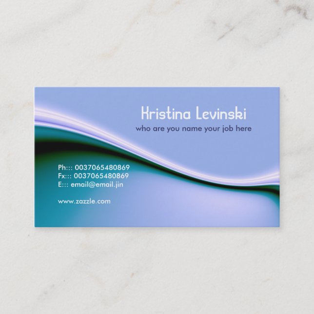 modern blue business card (Front)