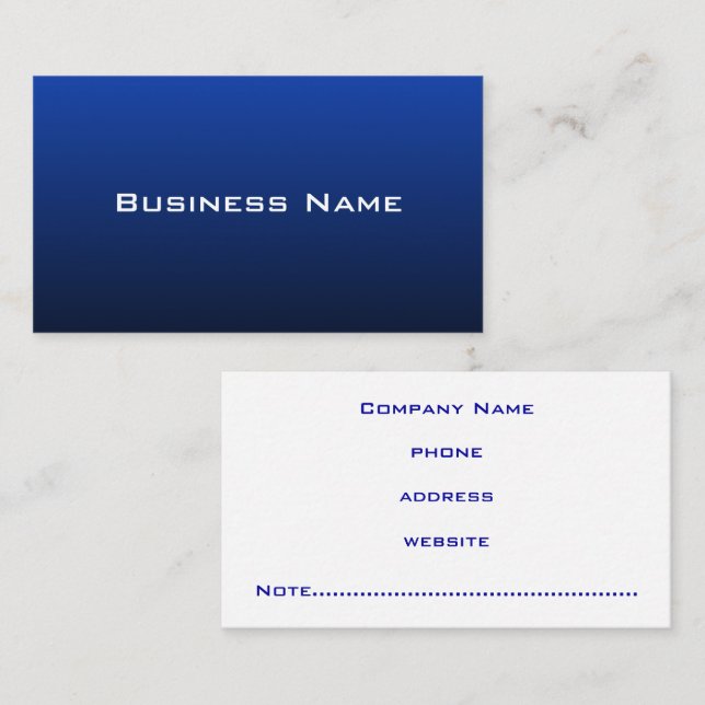 Modern Blue Business Card (Front/Back)