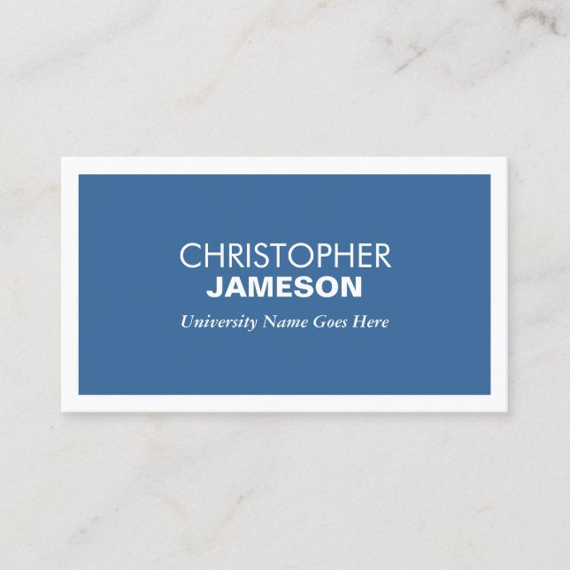 MODERN BLUE BUSINESS CARD FOR COLLEGE STUDENTS (Front)