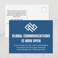 Modern Blue Business Grand Opening Advertisement