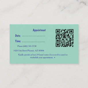 Modern Blue Cardiologist Business Card with QR Cod