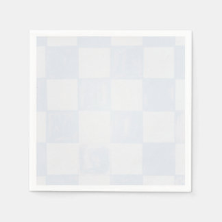 Modern Blue Checkered Baby Shower  Napkin