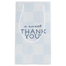Modern Blue Chequered Baby Shower