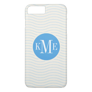 Modern Blue Chevron Pattern Case-Mate iPhone Case