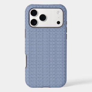 Modern Blue Circular Shapes Seamless Pattern
