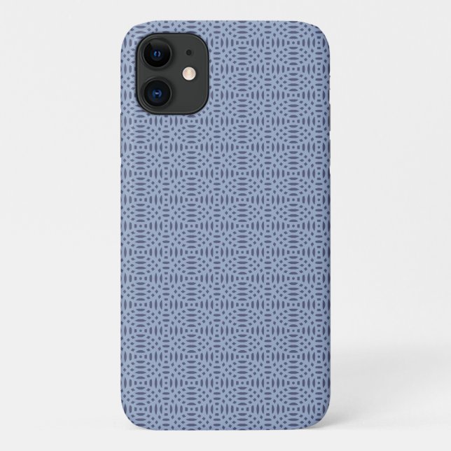 Modern Blue Circular Shapes Seamless Pattern Case-Mate iPhone Case (Back)