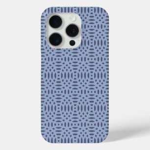 Modern Blue Circular Shapes Seamless Pattern iPhone 15 Pro Case