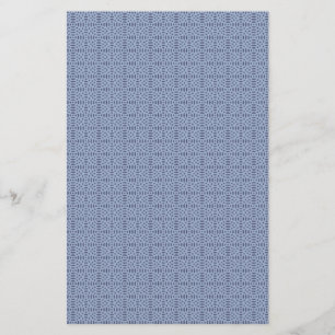 Modern Blue Circular Shapes Seamless Pattern Stationery