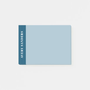 Modern Blue Colour Block Post-it Notes