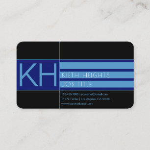 Modern Blue Colours and Black Background Business Card