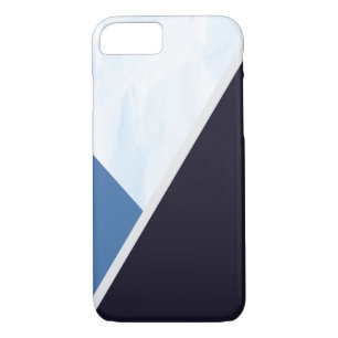 Modern Blue Colours Geometric Triangles Case-Mate iPhone Case